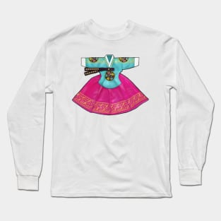 Beautiful Korean Hanbok Long Sleeve T-Shirt